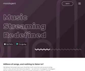 Moodagent.com(There's More To Music Streaming) Screenshot
