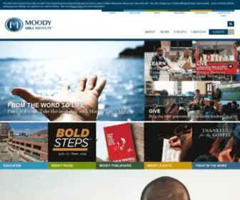 Moodybible.org(Our ministry has two pillars) Screenshot