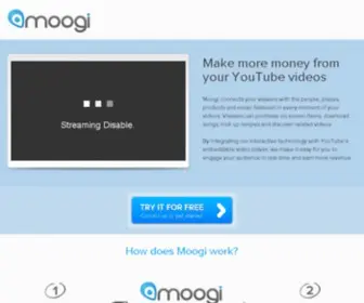 Moogi.com(Monetize every moment of video) Screenshot