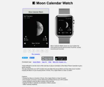 Mooncalendarwatch.com(Moon Calendar Watch) Screenshot