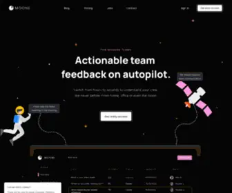 Moonehq.com(Moone I Actionable team feedback on autopilot for modern teams) Screenshot