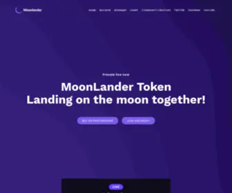 Moonlandertoken.com(MoonLander Token) Screenshot