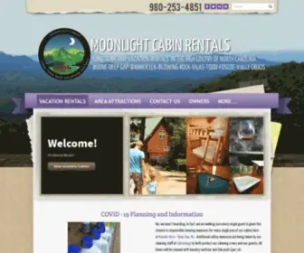Moonlightcabins.com(Moonlight Cabin Rentals Powder Horn Mountain) Screenshot