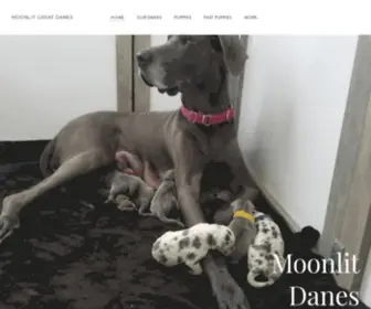 Moonlitdanes.com(MOONLIT GREAT DANES) Screenshot