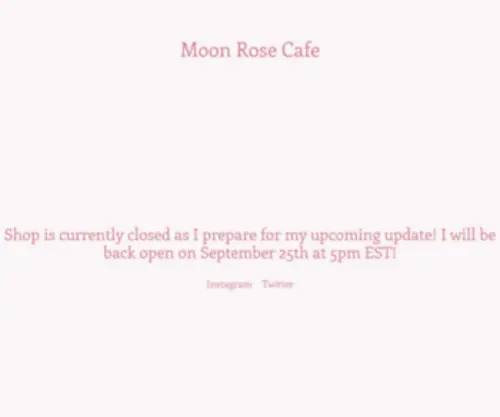 Moonrosecafe.com(Moon Rose Cafe) Screenshot