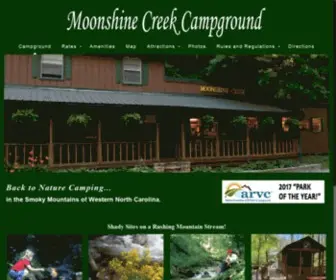 Moonshinecreek.com(Moonshine Creek Campground) Screenshot