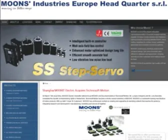 Moonsindustries.eu(MOONS' INDUSTRIES (EUROPE) S.R.L) Screenshot