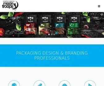 Moontroops.com(Packaging design & Branding services) Screenshot