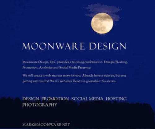 Moonware.net(Moonware Design a Petaluma Web Design company) Screenshot