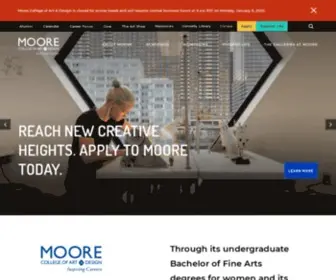 Moore.edu(Moore College of Art & Design) Screenshot