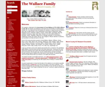 Moorecountywallaces.com(Our Family Genealogy Pages) Screenshot