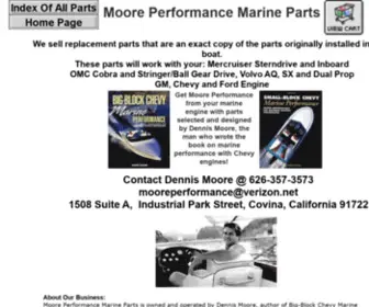 Mooreperformance.info(MOORE PERFORMANCE BOAT ENGINE PARTS REPLACEMENT) Screenshot