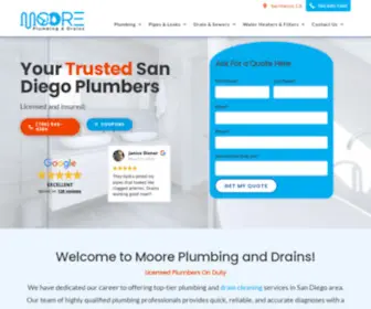 Mooreplumbinganddrains.com(Moore Plumbing and Drains) Screenshot