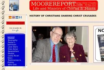 Moorereport.com(Ministry and Life Testimonials of Charles B) Screenshot