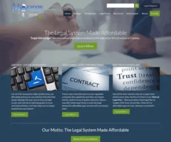 Mooreslawpractice.ca(Prepaid Legal Services) Screenshot
