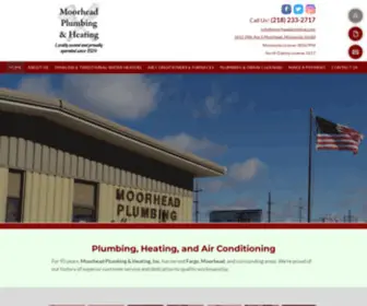 Moorheadplumbing.com(Plumbing, Heating, AC) Screenshot