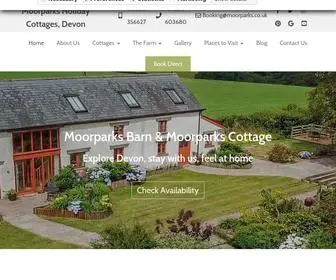 Moorparks.co.uk(Holiday cottages North Devon) Screenshot