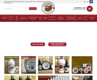 Mooseberry.com(Wholesale organic soap and organic body care products) Screenshot