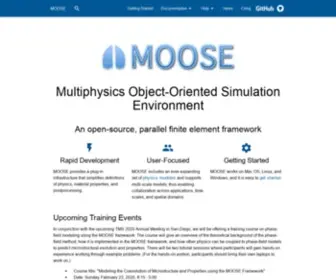 Mooseframework.org(MOOSE) Screenshot