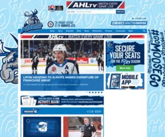 Moosehockey.com(Manitoba Moose Home) Screenshot