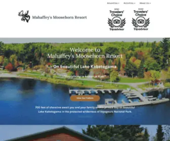 Moosehornresort.com(Mahaffey&#039;s Moosehorn Resort On beautiful Lake Kabetogama &quot;Everything) Screenshot