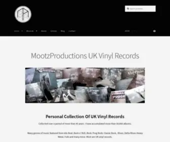 Mootzproductions.com(MootzProductions UK Vinyl Records) Screenshot