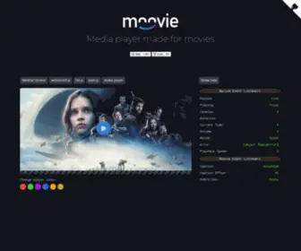 Mooviejs.com(Movie focused HTML5 Player) Screenshot