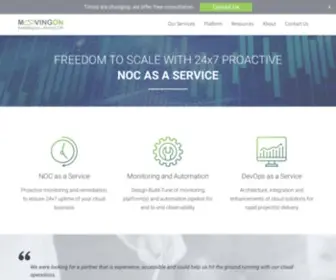 Moovingon.com(24x7 NOC as a Service and DevOps Expertise) Screenshot