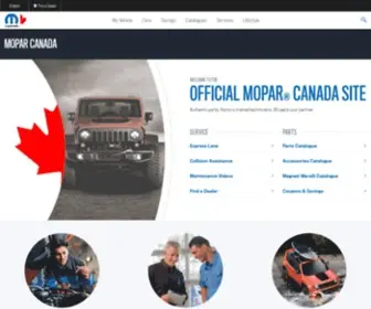 Mopar.ca(Mopar Canada) Screenshot