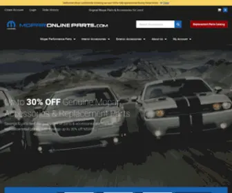 Moparonlineparts.com(Genuine Mopar Parts & Accessories) Screenshot