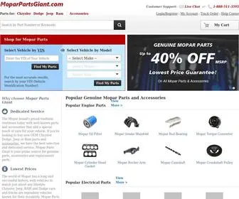 Moparpartsgiant.com(Genuine OEM Mopar Parts and Accessories Online) Screenshot