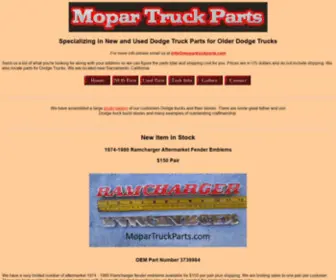 Mopartruckparts.com(Dodge Truck Parts) Screenshot