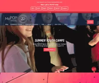 Mopop.org(Museum of Pop Culture in Seattle Washington) Screenshot