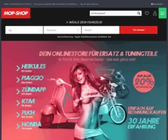 Mopshop.de(Mop-Shop Racing-Team, Scooter-Tuning vom Feinsten, Kompetenz vom 13) Screenshot