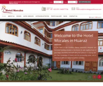 Moralesguesthouse.com(Hotel Huaraz el centro de viajes de aventura para caminatas y escaladas) Screenshot