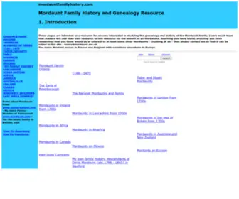 Mordaunt.me.uk(Mordaunt Genealogy/Family History Resource) Screenshot