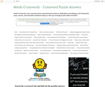 Mordocrosswords.com(Mordo crosswords solutions) Screenshot