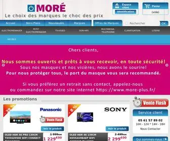 More-Plus.fr(Vente d'électroménager TV Hifi literie cuisine à Toulouse) Screenshot