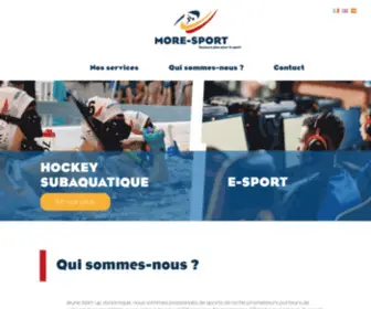 More-Sport.com(More-Sport rend la pratique du sport passion plus accessible en développant de nouveaux moyens de promotion, en inventant de nouvelles modalités d'usage du matériel, et en construisant un écosystème événementiel et médiatique spécifique) Screenshot