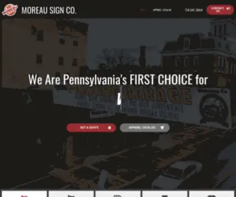 Moreausignco.com(Providing Western PA) Screenshot