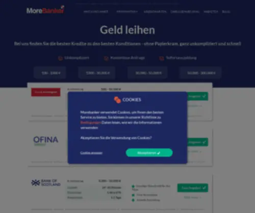 Morebanker.de(Jetzt einfach online Geld leihen) Screenshot