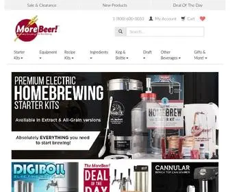 Morebeer.com(Beer Making Kits and Home Brewing Supplies) Screenshot