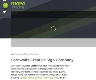 Morecreativesolutions.co.uk(More Creative Sign Maker and Bespoke Manufacturer in Cornwall) Screenshot