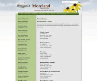 Morelandfuneralhome.com(Moreland Funeral Home) Screenshot