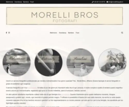 Morellifotografo.it(Morelli Bros offre servizi fotografici professionali e di qualità per il tuo giorno speciale) Screenshot