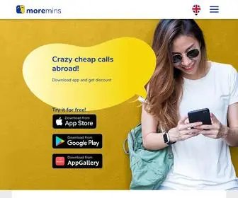 Moremins.com(Cheap international calls) Screenshot