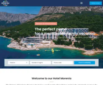 Morenia.com.hr(Morenia Beach Resort family resort) Screenshot