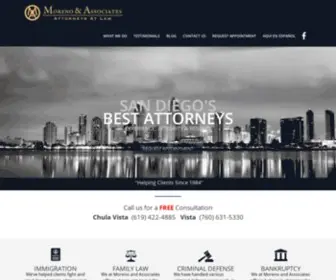 Morenoandassociates.com(Chula Vista Attorney) Screenshot