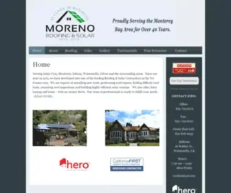 Morenoroofing.com(Since 1975) Screenshot