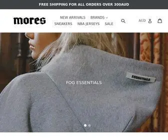 Mores-Studio.com(Premium Streetwear Store In Sydney) Screenshot